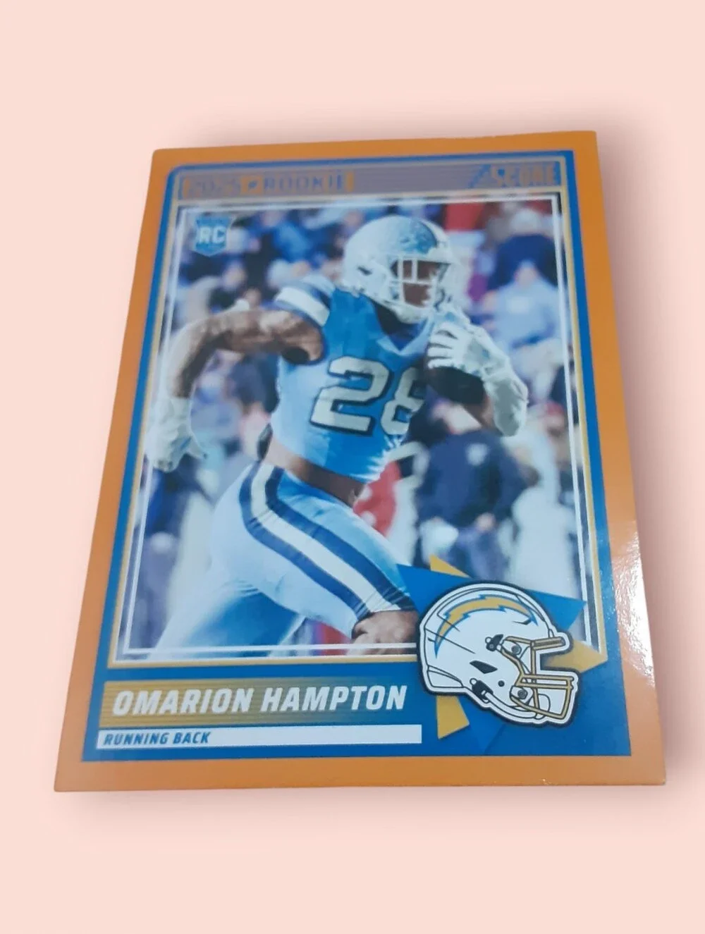 2025 Panini Score Omarion Hampton Rookie Rc Orange Laser Parallel